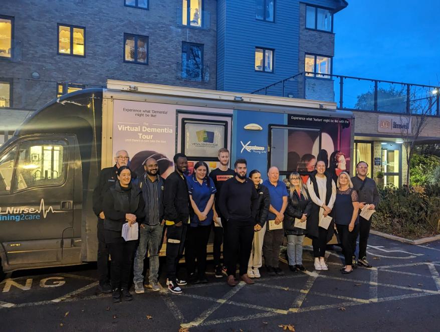 dementia training bus at The Amwell