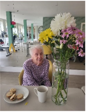 mothers day flowers with a resident