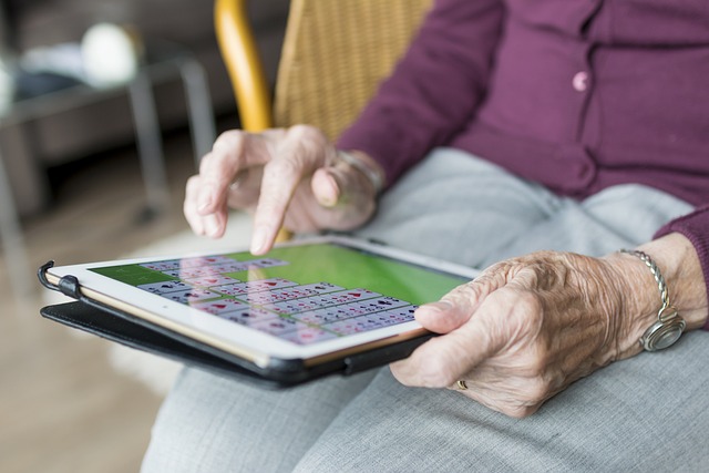 Dementia friendly activity on iPad