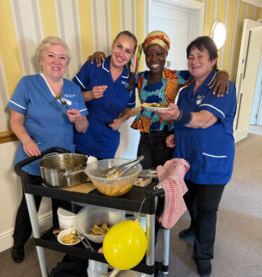 Ghana event visitor with residents